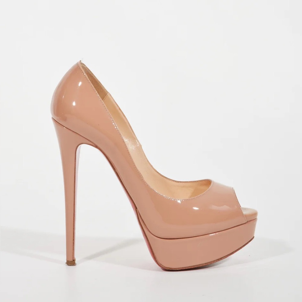 Louboutin Lady Peep Platform Heels